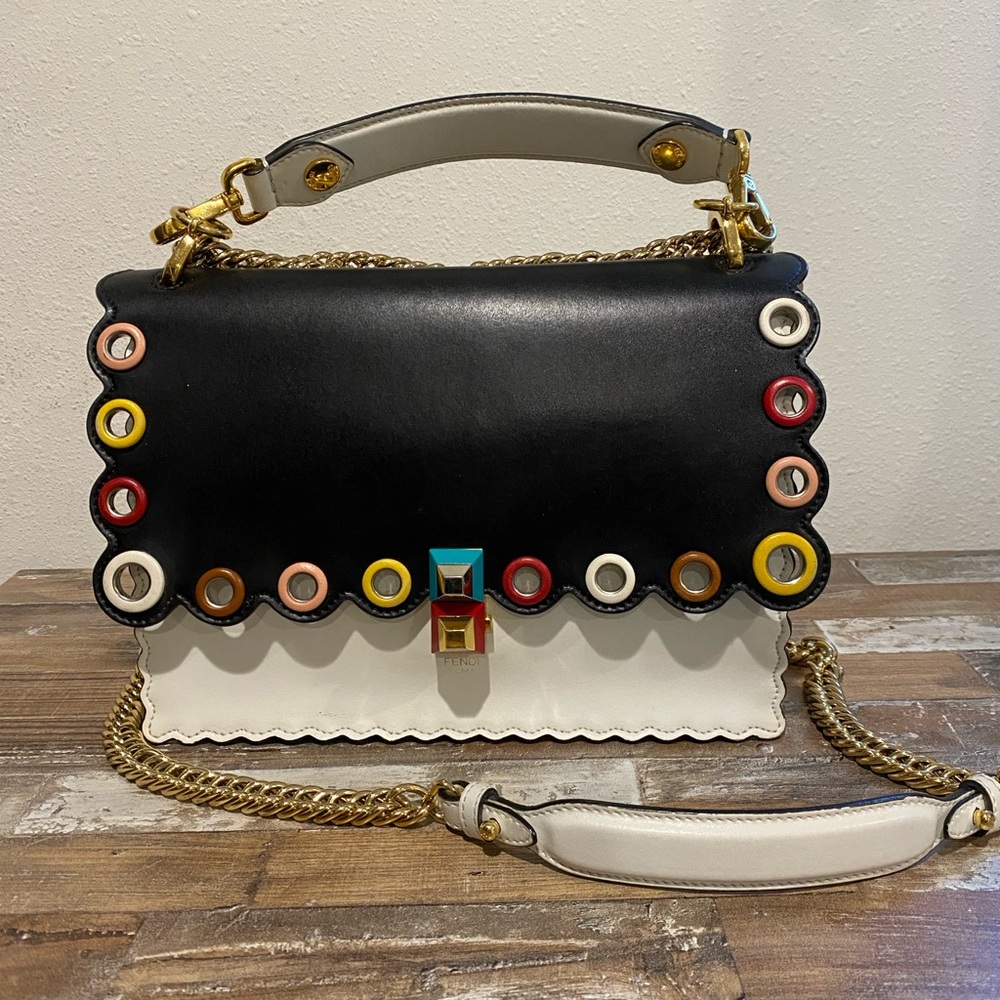 Fendi Kan Vitello Liberty Two Way Bag